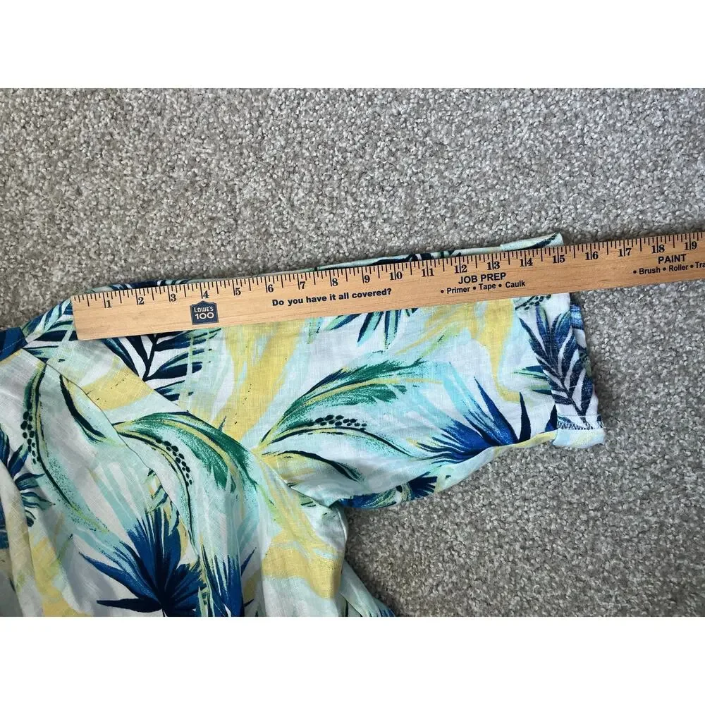 Chico's Tropical Garden Linen Open Drape Front Jacket Lightweight Casual 3 - Picture 11 of 11